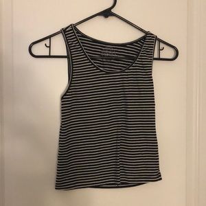 Black and White Stripe Crop Top!